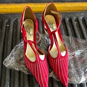 Wild Rose Red Elegant Heels